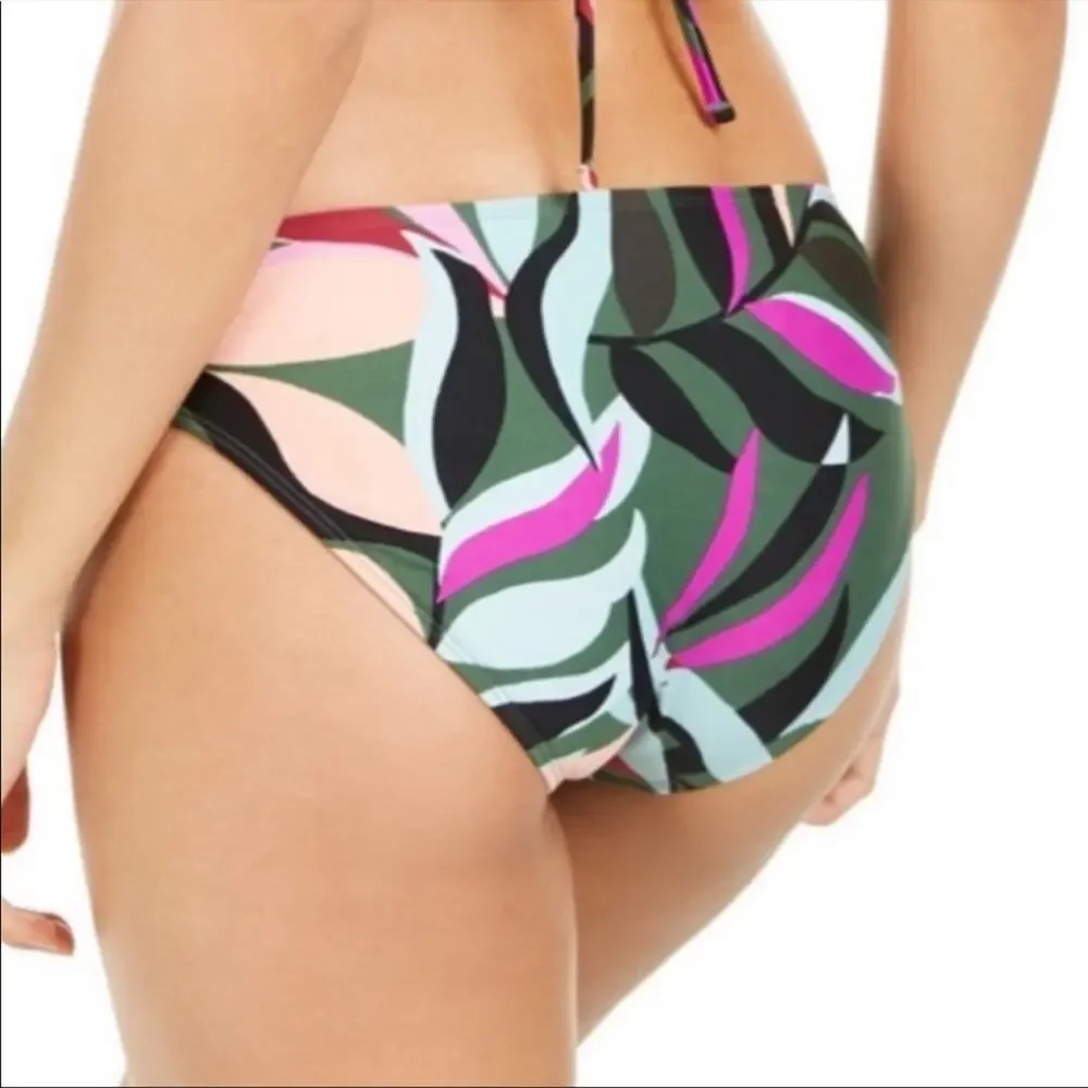 Hula Honey olive floral hipster bikini swim bottom